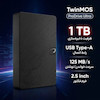هارد اکسترنال TwinMOS مدل Pro Drive Ultra USB3.0 ظرفیت 1TB - مشکی (گارانتی متین)