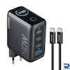 شارژر دیواری PD و فست چهار پورت Anker مدل B2697KZ1 140W به همراه کابل شارژ Type-C To Type-C - خاکستری تیره (گارانتی شش ماهه ایویز)