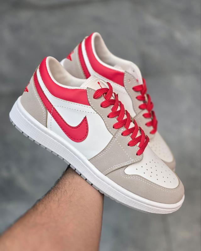کتونی نایک جردن طوسی قرمز Nike jordan