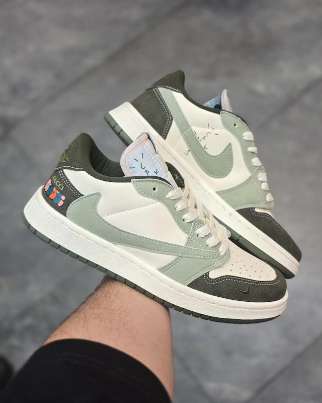 کتونی نایک جردن تراویس گوچی سبز بدون ساق   Nike Jordan travis