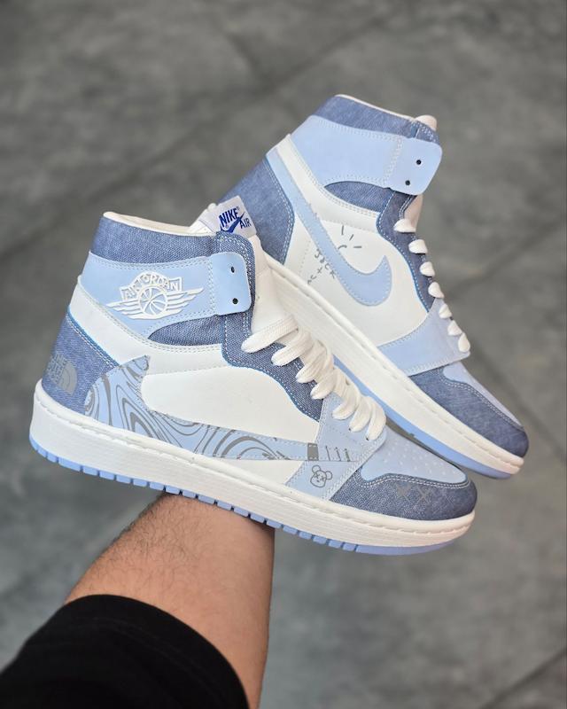 کتونی نایک جردن تراویس نورث آبی ساقدار   Nike Jordan travis
