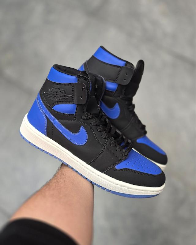 کتونی نایک جردن مشکی کاربنی ساقدار  Nike Jordan 1