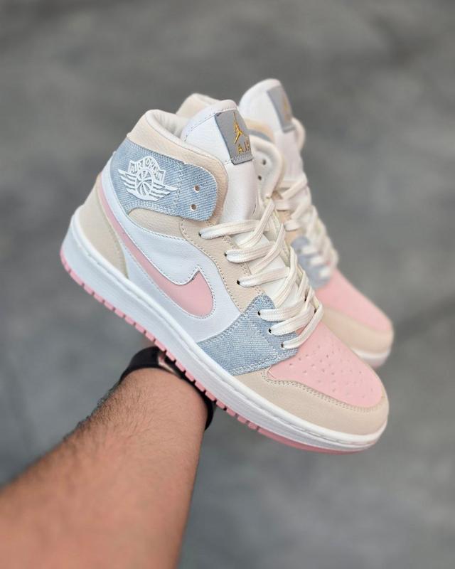 کتوتی جردن کرم صورتی ساقدار کد 2255 Nike jordan