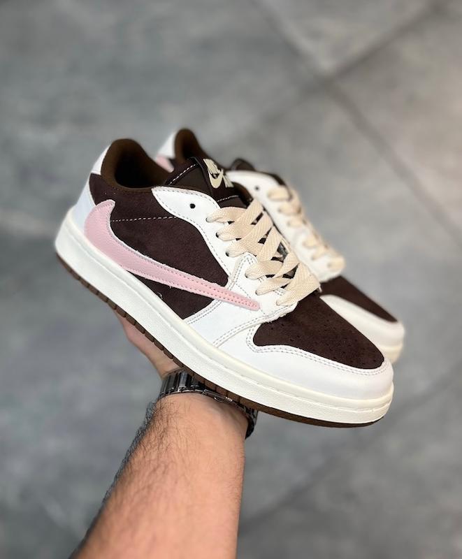 کتونی نایک جردن تراویس کرم صورتی Nike jordan travis