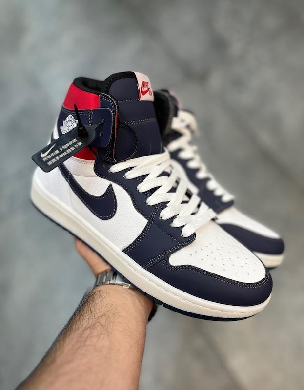 کتونی نایک جردن سرمه ای قرمز ساق کد 2262 Nike jordan