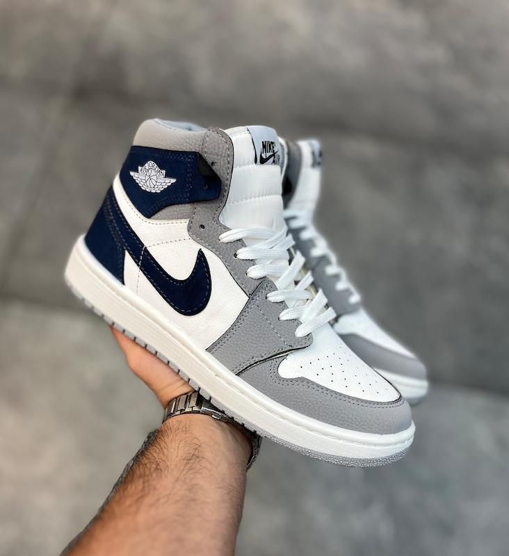 جردن طوسی پشت سرمه ای ساق دار کد 2270 Nike jordan