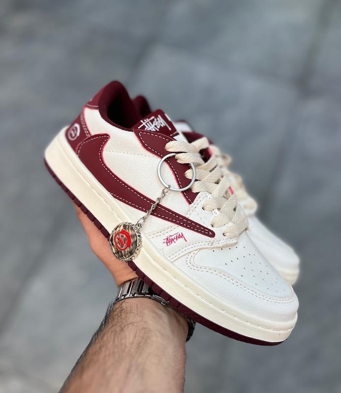 جردن تراویس کرم زرشکی کد 2276 Nike jordan