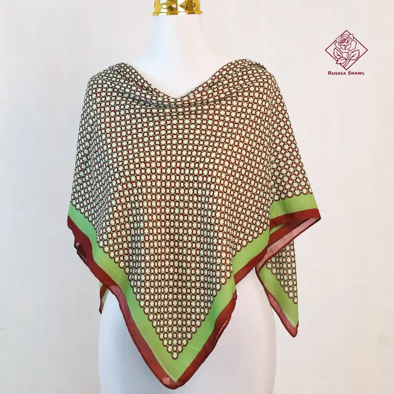 روسری ابریشم مجلسی قواره کوچک