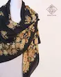 روسری نخی برند زنانه روسری نخی گلدار