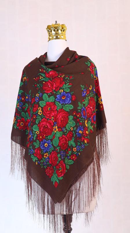روسری ترکمن اصل پشمي کد ۷۰۳