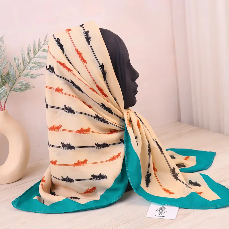 خرید و قیمت روسری نخ و ابریشم مجلسی قواره 100 روسری کوچک برند روسری وارداتی 