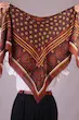 روسری شیک مجلسی و روزمره قواره کوچک قهوه ای ترند سال 