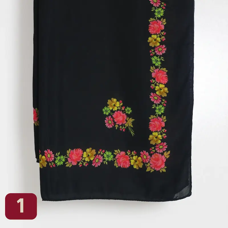 روسری حاشیه گلدار 