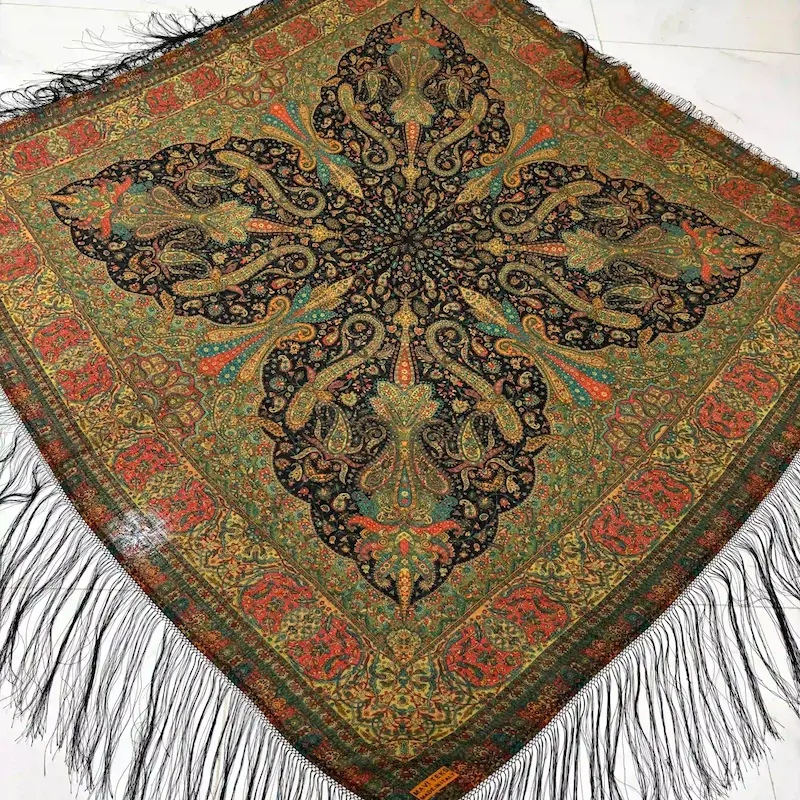 روسری ترکمنی روسری پشم ترکمن روسری ترکمنی مونالیزا 