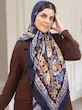 روسری نخی قواره بزرگ گلدار 