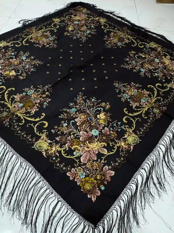 روسری ترکمن اصیل پشمی 