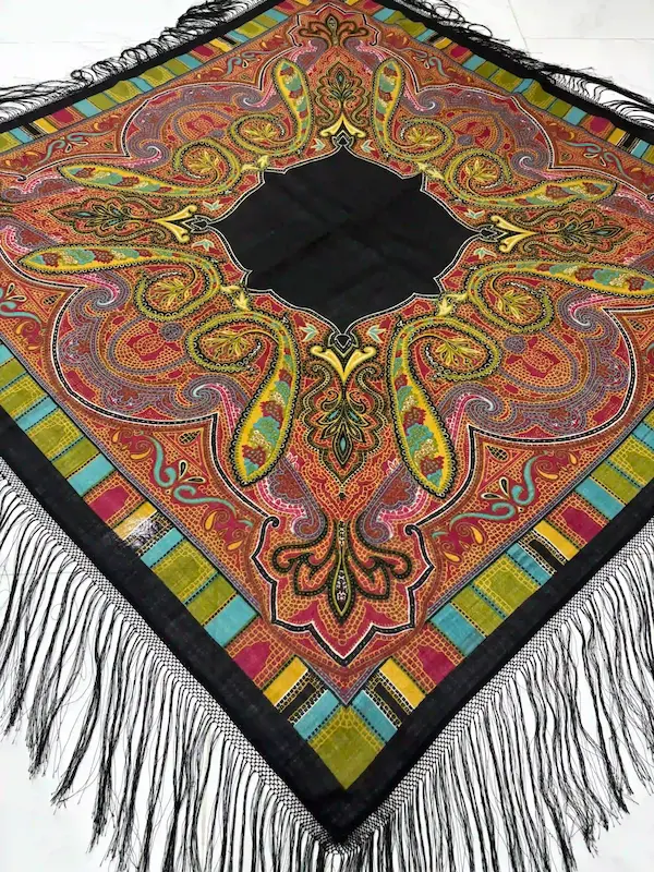 روسری ترکمن اصیل پشمی