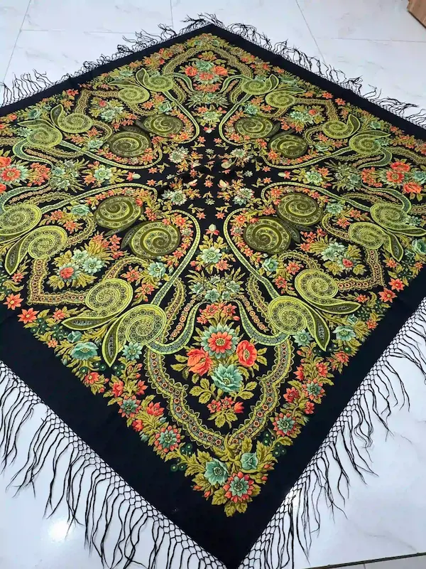 روسری ترکمنی پشمی