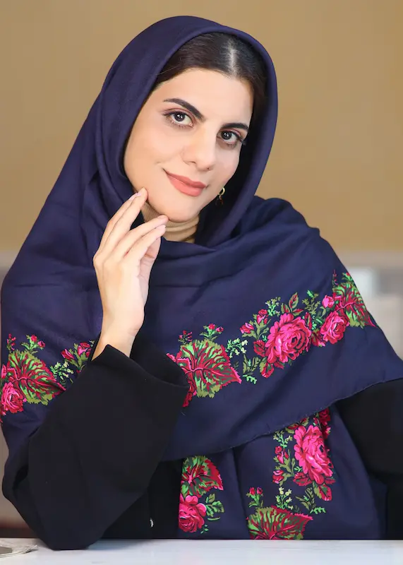 روسری نخی سورمه ای برند روسیه شال 