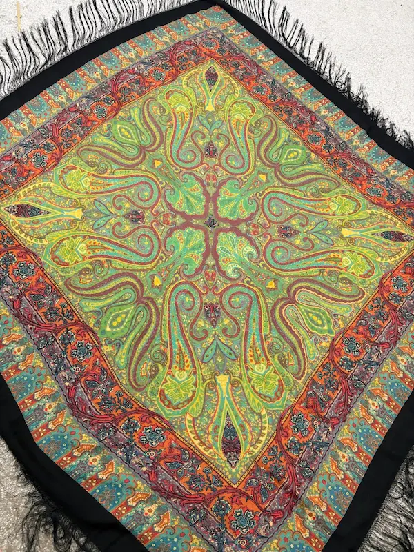 روسري تركمني قيمت  روسري تركمني ريشه دار 