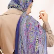 شال نخی طرحدار 