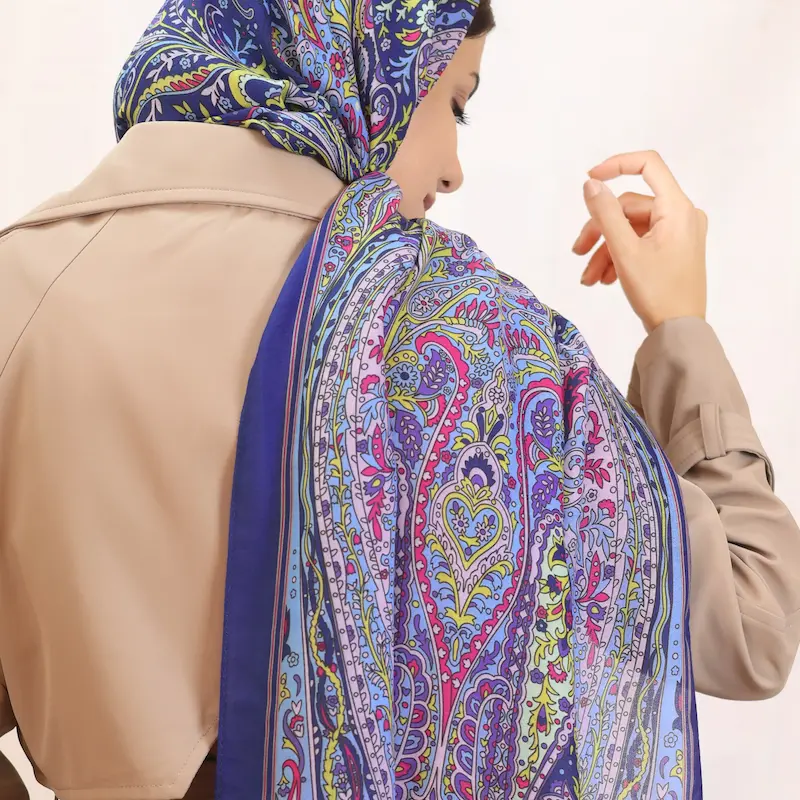 شال نخی طرحدار 