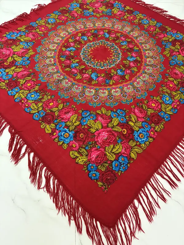 روسری ترکمن اصیل پشمی کد 604