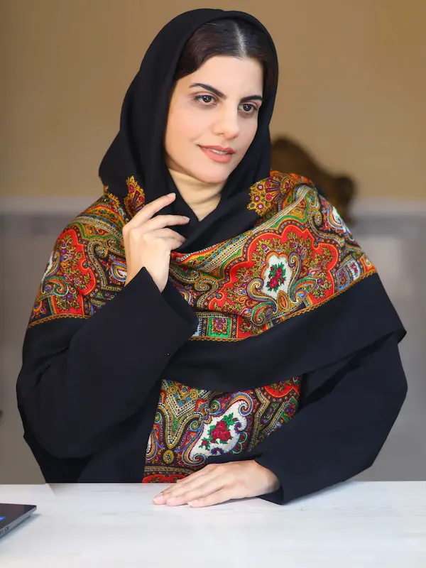 روسری ترکمن اصیل پشمی نازک کد 447