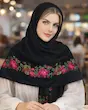 روسری نخی مشکی برند روسیه شال 