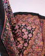 روسری نخی گل دار حاشیه دار قواره بزرگ