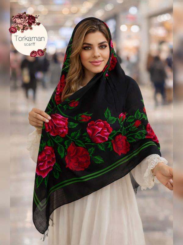 خرید روسری ترکمن اصیل عکس چارقد ترکمنی 