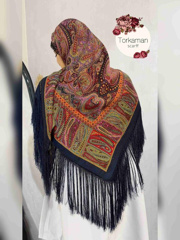 عکس روسری ترکمنی اصل خرید و قیمت روسری ترکمنی اصل عکس چارقد ترکمنی فروش و خرید روسری ترکمنی 
