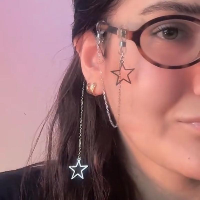 چارم عینک ستاره توخالی *ੈ✩‧₊˚ | بصورت جفت