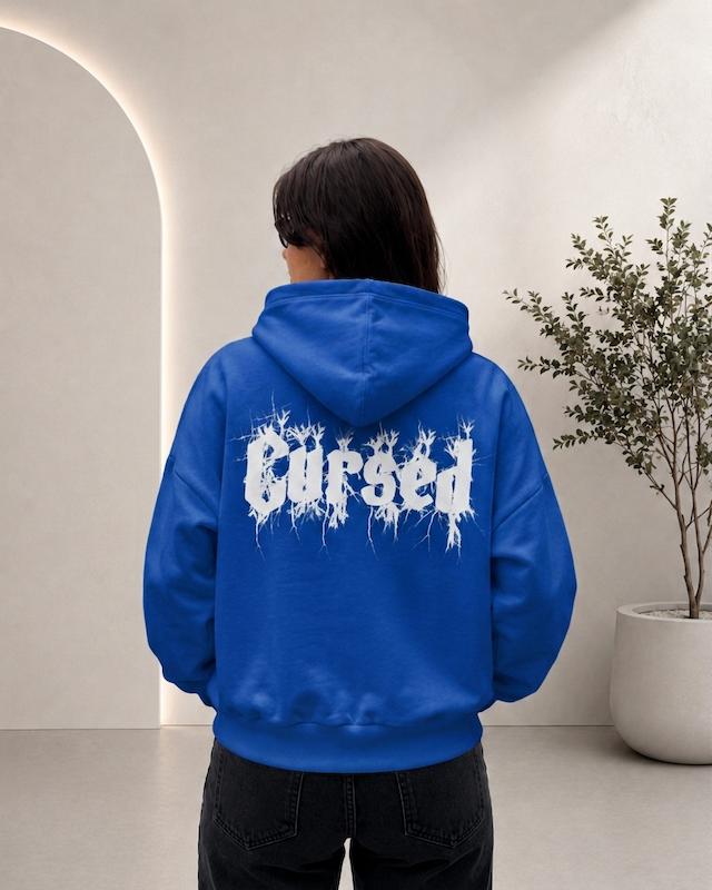 هودی زنانه کوتاه چاپ پفکی Cursed