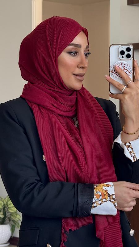 شال پلیسه ریز پنبه