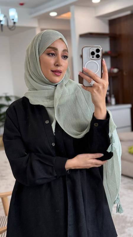 شال پلیسه ریز پنبه