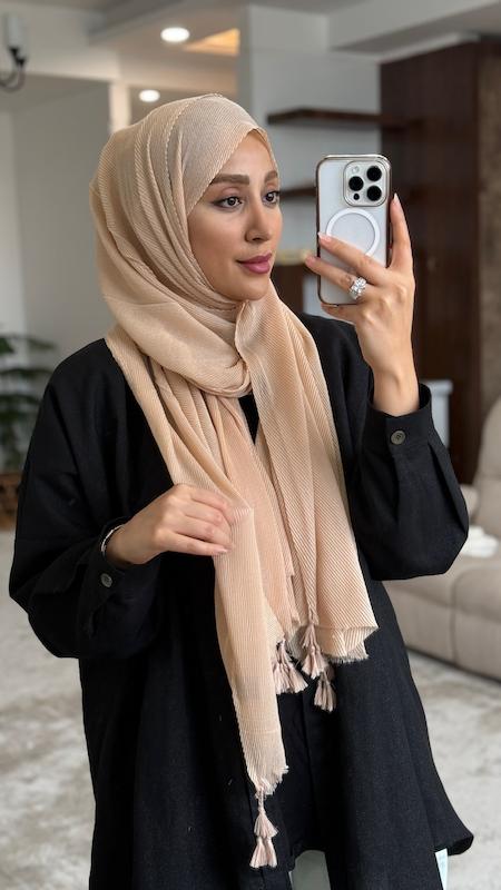 شال پلیسه ریز پنبه