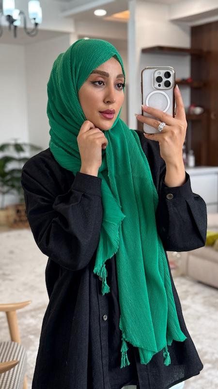 شال پلیسه ریز پنبه