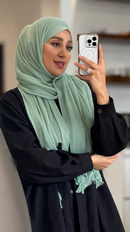 شال پلیسه ریز پنبه