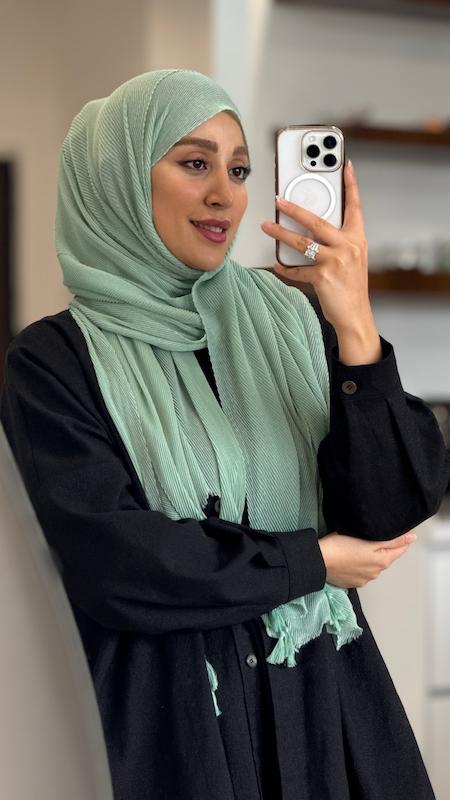 شال پلیسه ریز پنبه