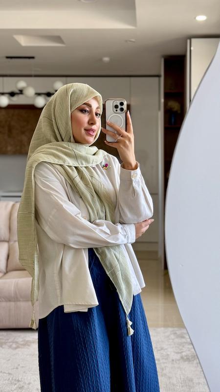 روسری لینن خطی