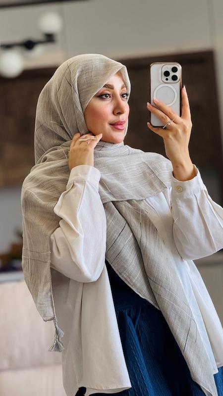 روسری لینن خطی