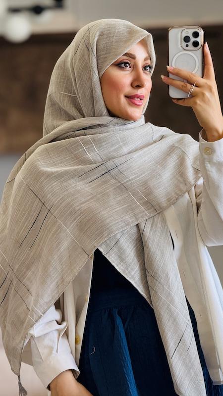 روسری لینن خطی
