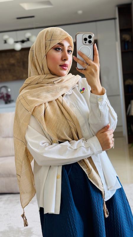روسری لینن خطی