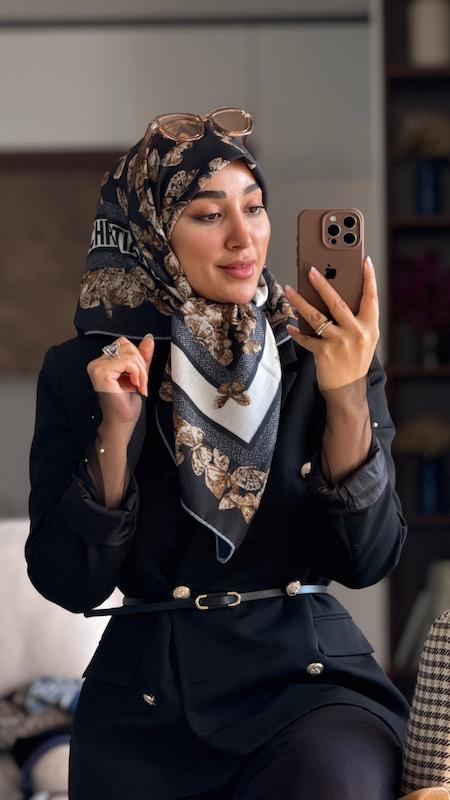 روسری کشمیر جناقی دبل فيس پروانه