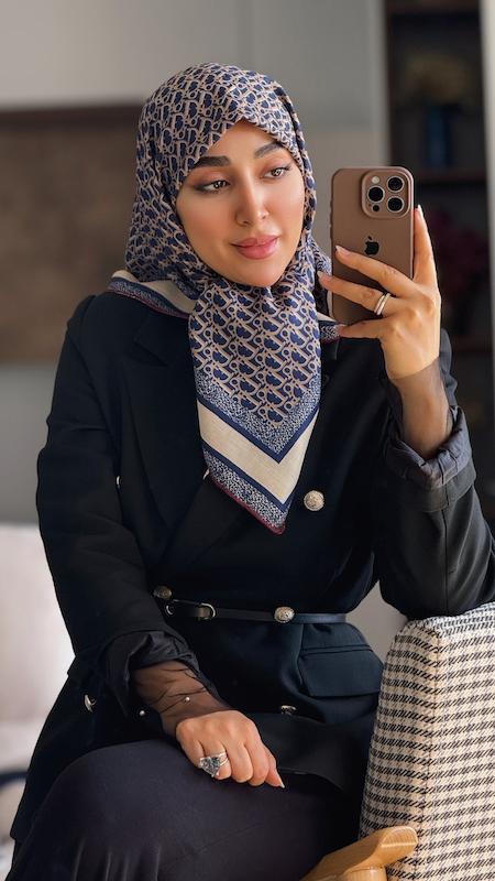 روسری کشمیر جناقی دو رو Dior