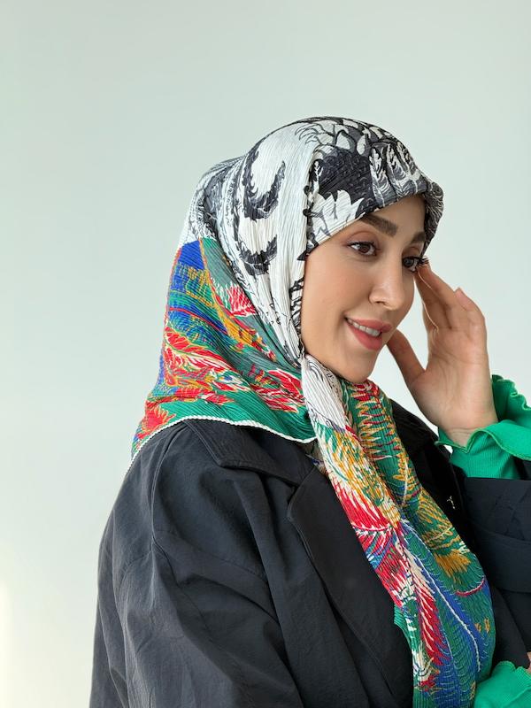 روسری پلیسه سیمرغ