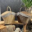 سبد پیک نیک حصیر چوبی مدل کلبه
