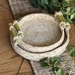 سینی گرد حصیری دسته بامبو
