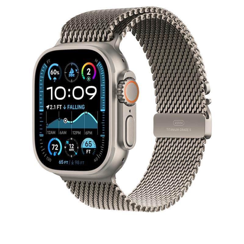 اپل واچ اولترا 2 سایز 49  Apple Watch Ultra 2 New Milanes بند استیل